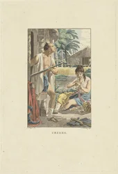 Coppia presso la loro capanna nel campo