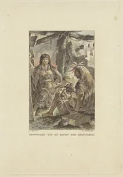 Famiglia nella loro capanna