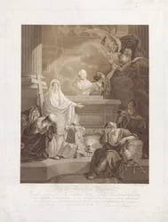 Stampa commemorativa per papa Pio VI