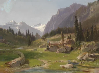 Idilliaco paesaggio montano