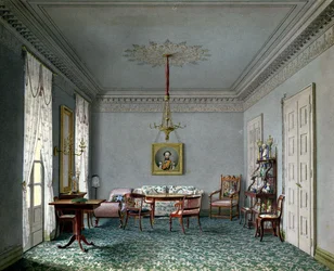 Interno del salotto nel palazzo di Stoccarda, Wurttemburg