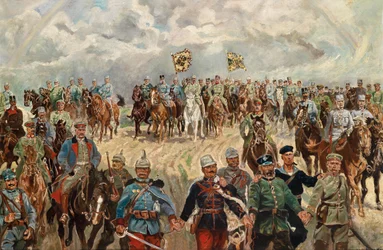 I monarchi alleati con i loro comandanti nella prima guerra mondiale