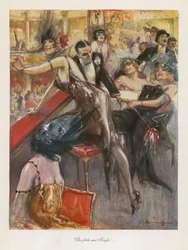 Bis fruh um Funfe! (litografia a colori)