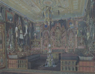 La stanza turca asiatica nel Grande Palazzo a Tsarskoye Selo