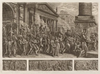 Le Ceneri di Traiano Portate in una Processione Trionfale