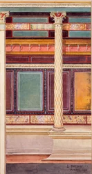 Stile architettonico affresco nel cubicolo, Casa delle Nozze d