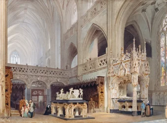 Interno della chiesa di Brou a Bourg-en-Bresse