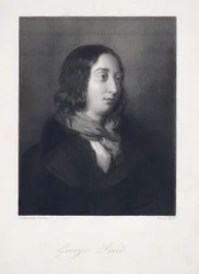 Ritratto di George Sand, pub. 1837 (incisione)