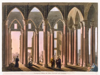 Sala di Giuseppe nel castello del Cairo, tavola 31 da «Views in Egypt», incisa da Thomas Milton (1743-1827), pubblicata da Robert Bowyer (1758-1834), 1802