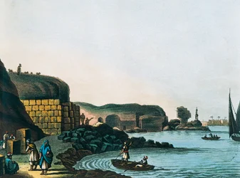 Le rovine della Biblioteca di Tolomeo ad Alessandria, di Luigi Mayer
