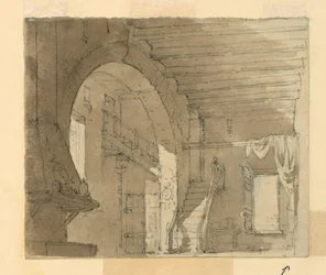 Progetto scenico, interno di una cucina