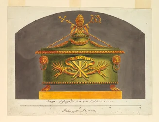 Disegno, Sarcofago per la reliquia, 1825 ca.