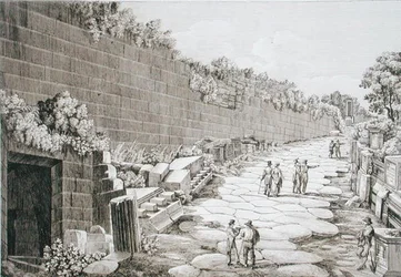 Strada romana per Tusculo, dopo il primo scavo nel 1825, da 