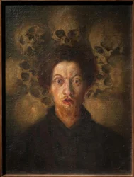 Autoritratto con teschi