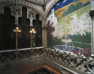 Mosaici, Casa Nava (1901-1907), a Reus - DOMENECH I MONTANER, Lluis (1850-1923). Casa Navas. 1901-1907. SPAGNA. Reus. Casa Navas. Decorazione a mosaico interno. Modernismo. Architettura.