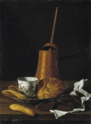 Natura morta con cioccolato e pasticcini, 1770