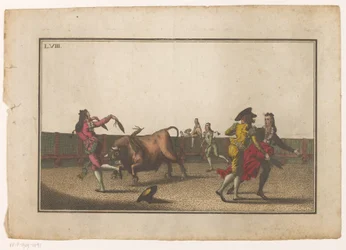 Toro sfidato con banderillas