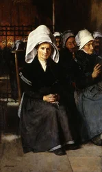 Donna bretone in preghiera