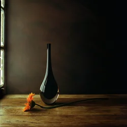 Elegante vaso con gerbere – Natura morta