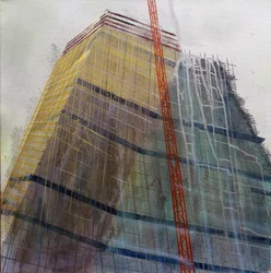 Metastruttura IX, 2016 (olio su tela)