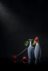 Vasi di fragole suggestivi