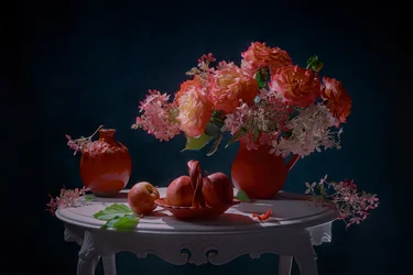 Vivace natura morta floreale