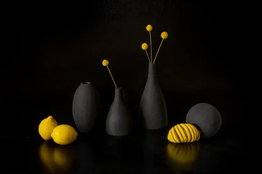 Limoni gialli, vasi neri