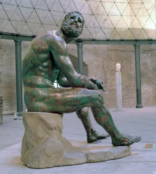 Pugile di Thermonr, statua in bronzo ellenistica, I secolo d.C.