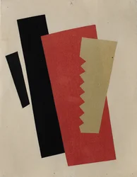Composizione rosso-nero-oro