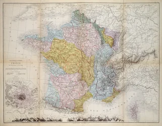 Carta della Francia, ca. 1830-40