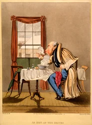 Caldo come il diavolo!, stampa di George Hunt, 1827