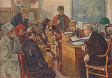 Lenin che parla ai contadini