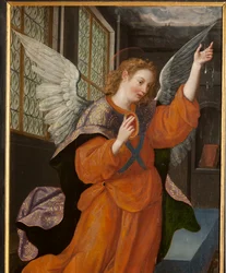 Adorazione dei Magi, Trittico, Pannello sinistro, parte posteriore (dettaglio)