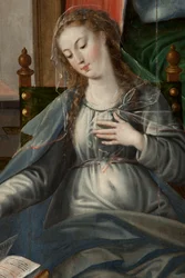 Adorazione dei Magi, Trittico, Pannello destro retro, dettaglio