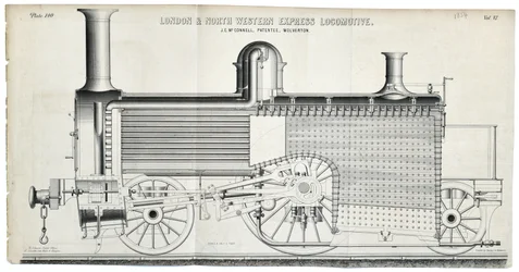 Locomotiva Express di Londra e del Nord Ovest, piastra 138