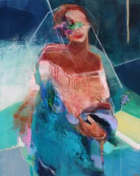 Inner Space 3, 2020 (acrilici e pastelli su tela)