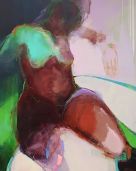 Inner Voice 3, 2022 (acrilici e pastelli su tela)