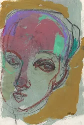 Sketchbook 26, 2025 (tempera, pastelli, pastello su carta)