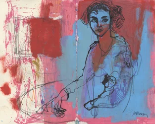 Sketchbook 35, 2025 (tempera, inchiostro, carboncino su carta)