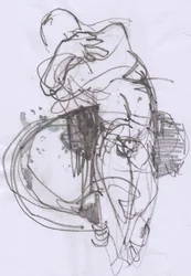Sketchbook 3, 2024 (carboncino su carta)