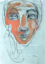 Sketchbook 47, 2025 (tempera, carboncino su carta)