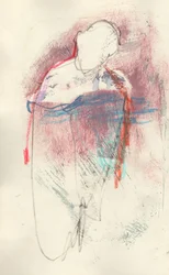 Sketchbook 7, 2024 (tempera, pastello, matita su carta)