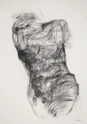 Torso 2, 2022 (carboncino su carta)