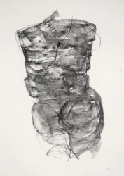 Torso 4, 2022 (carboncino su carta)