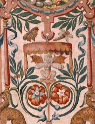 Museo Diocesano. Serie Storia di Gedeone. Gli israeliti consegnano a Gedeone la loro parte del bottino. Seta e lana. Donazione del Vescovo Vicente Roca de la Serna