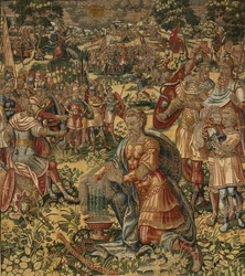 Storia di Gedeone, fine XVI secolo (seta e lana)