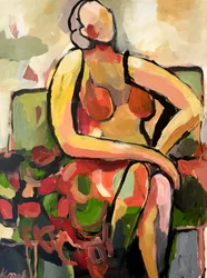 Figura nuda dai colori vivaci