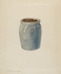Vaso di terracotta per marmellata, c. 1938
