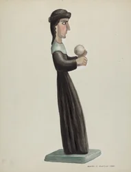 Santo scolpito e dipinto - Santa Rita, 1935-1942