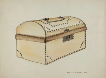Scatola rivestita in pelle, c. 1937